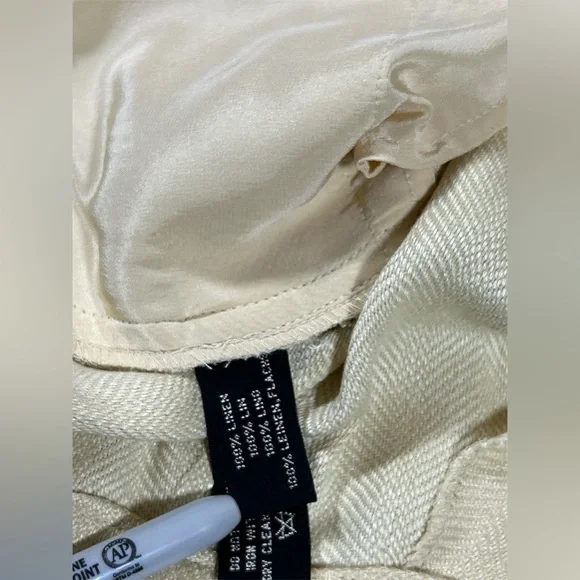 RALPH LAUREN BLACK LABEL 100% Linen Herringbone Trousers - Made in USA - Sz 8 - Picture 13 of 16